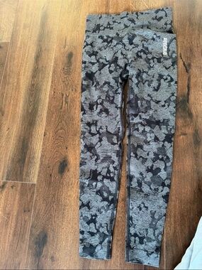 Gymshark Black and Gray Camo High-Waist Leggings